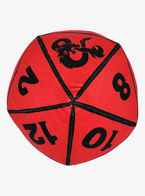 Dungeons And Dragons Red D20 Dice Travel Cloud Pillow