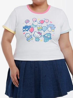 Hello Kitty And Friends Balloon Ringer Girls Baby T-Shirt Plus