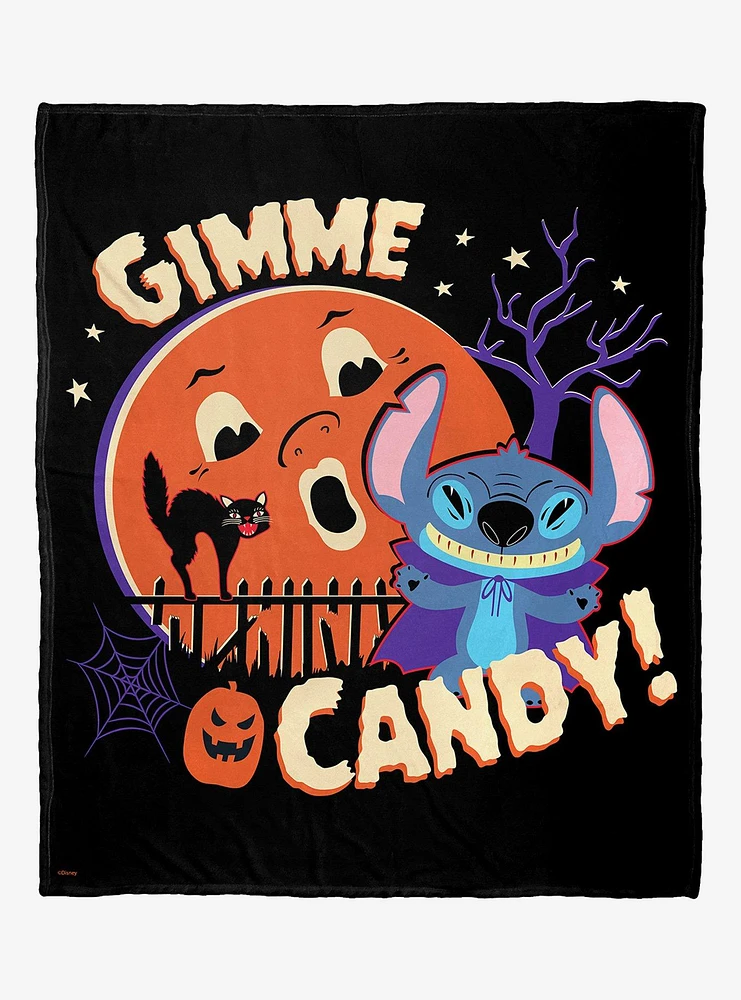 Disney Lilo And Stitch Gimme Candy Silk Touch Throw Blanket
