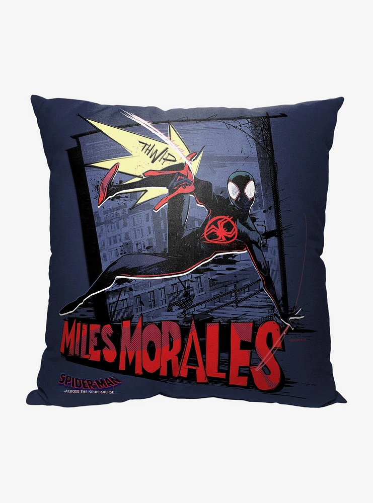 Marvel Spider-Man Across The Spiderverse Thwip Printed Throw Pillow