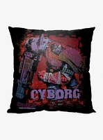 Marvel Spider-Man Across The Spiderverse Here Comes Cyborg Printed Throw Pillow