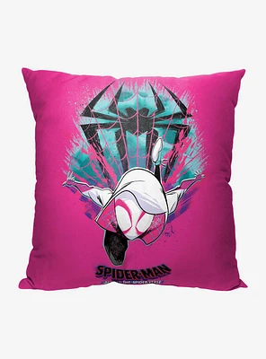 Marvel Spider-Man Across The Spiderverse Colorful Explosion Printed Throw Pillow