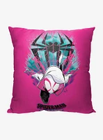 Marvel Spider-Man Across The Spiderverse Colorful Explosion Printed Throw Pillow