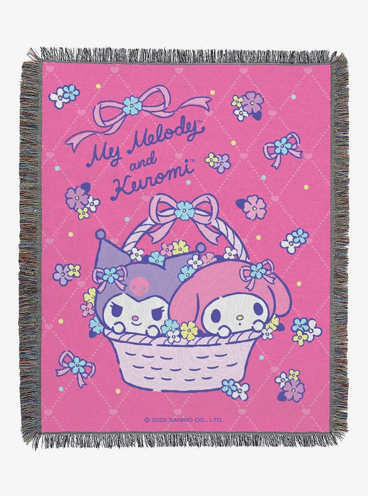 My Melody Flower Basket Fun Woven Tapestry