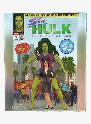 Marvel She Hulk Comic Cover Silk Touch Throw