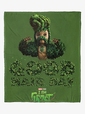 Marvel I Am Groot Good Hair Day Silk Touch Throw Blanket