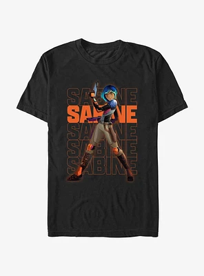 Star Wars: Forces of Destiny Sabine Text Stack T-Shirt