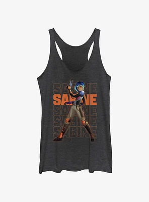 Star Wars: Forces of Destiny Sabine Text Stack Girls Tank