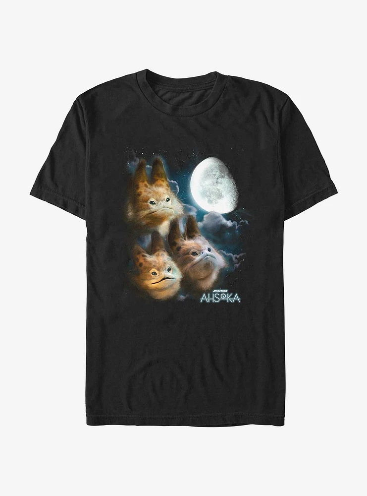 Star Wars Ahsoka Three Loth-Cat Moon T-Shirt