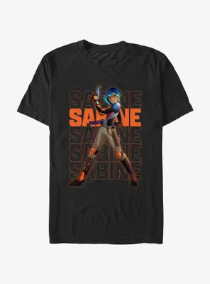 Star Wars: Forces of Destiny Sabine Text Stack T-Shirt
