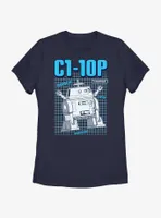 Star Wars: Forces of Destiny Chopper Schematics Womens T-Shirt