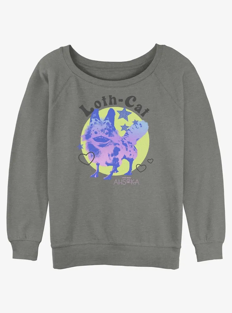 Star Wars Ahsoka Loth-Cat Cuteness Womens Slouchy Sweatshirt