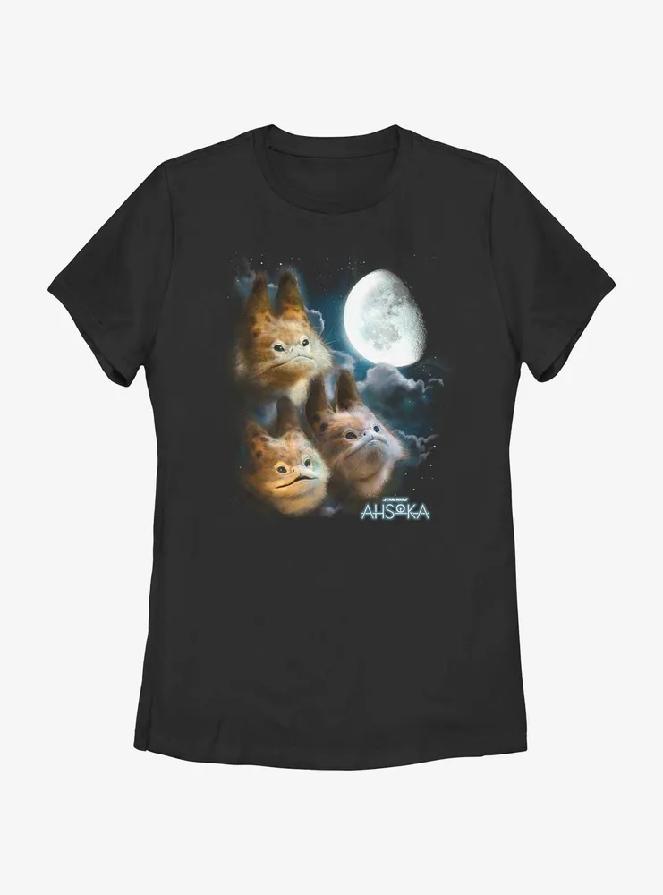 Star Wars Ahsoka Three Loth-Cat Moon Womens T-Shirt