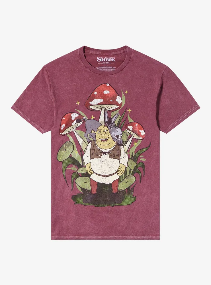 Shrek Donkey Mushrooms Boyfriend Fit Girls T-Shirt