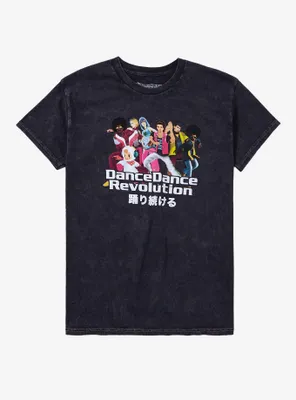 Dance Revolution Dark Wash Boyfriend Fit Girls T-Shirt