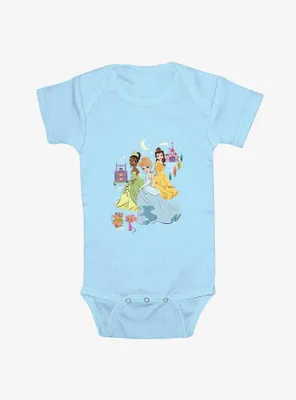 Disney Princesses Cinderella Tiana & Belle Infant Bodysuit