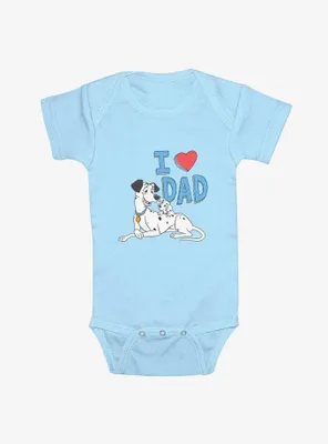 Disney 101 Dalmatians I Heart Dad Infant Bodysuit