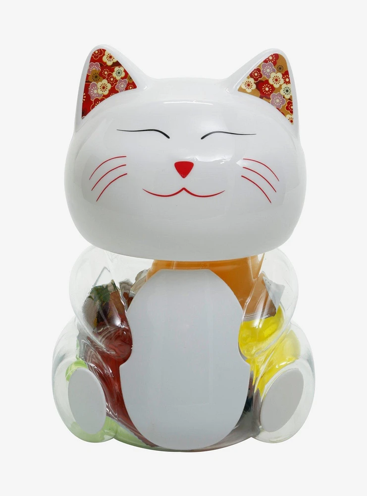 White Fortune Cat Assorted Jelly