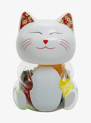 White Fortune Cat Assorted Jelly