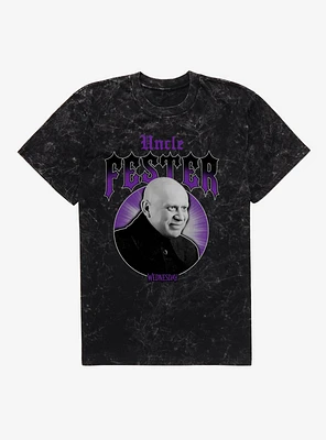 Wednesday Uncle Fester Mineral Wash T-Shirt