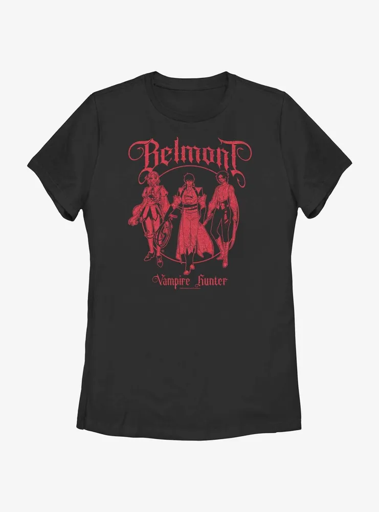 Castlevania: Nocturne Belmont Vampire Hunters Womens T-Shirt
