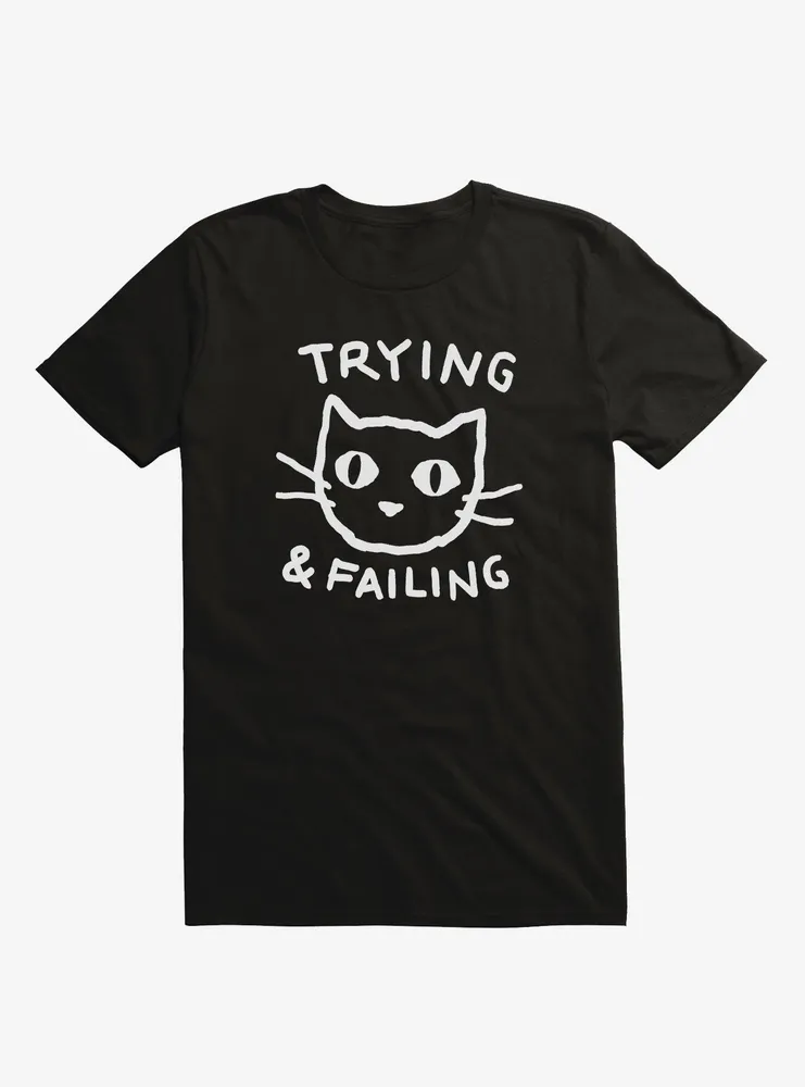 Trying & Failing Cat T-Shirt By Trufflepig