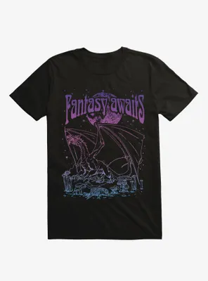 Fantasy Awaits Dragon Ombre T-Shirt