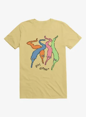 Squiggle Worms Girl Dinner T-Shirt