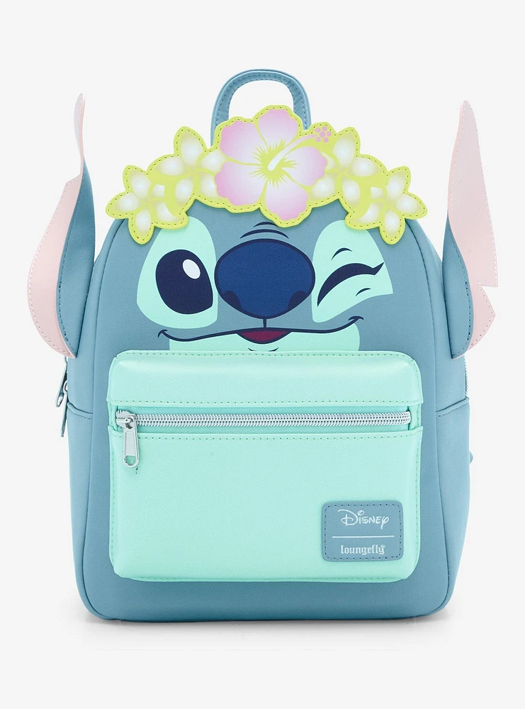 Loungefly Disney Stitch Flower Crown Mini Backpack