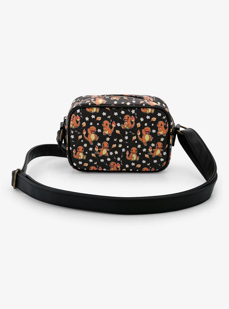 Loungefly Pokemon Charmander Flowers Camera Crossbody Bag