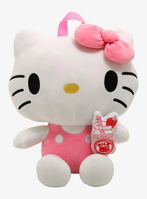 Hello Kitty Strawberry Milk Plush Mini Backpack