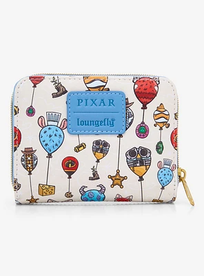 Loungefly Disney Pixar Character Balloons Mini Zipper Wallet