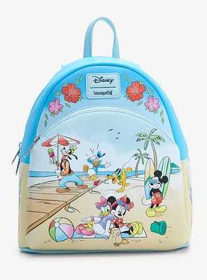 Loungefly Disney Mickey Mouse And Friends Beach Day Mini Backpack