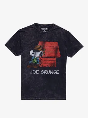 Peanuts Joe Grunge Vintage Dark Wash T-Shirt