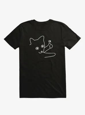 OK Thumbs Up Cat T-Shirt By Heloisa