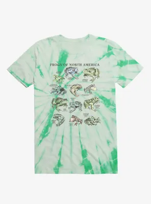 Frogs Of North America Chart Tie-Dye T-Shirt