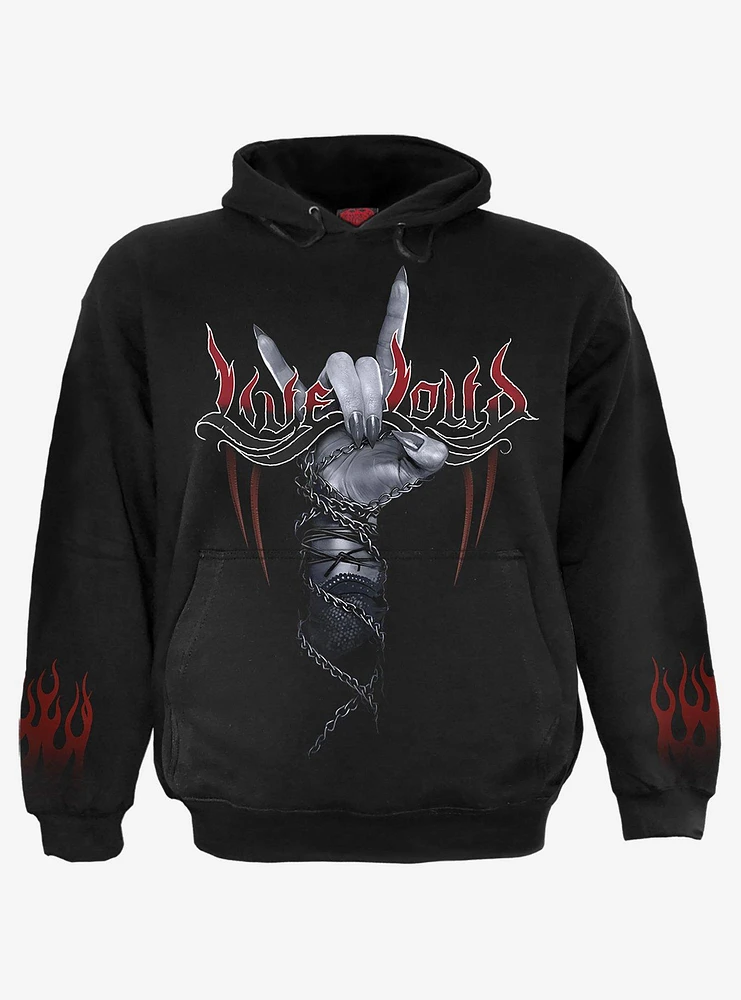 Spiral Rock Loud Hoodie Black