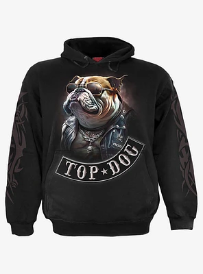 Spiral Top Dog Hoodie Black