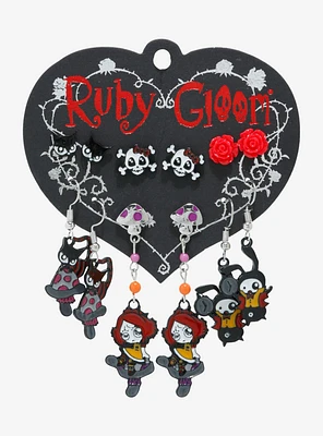 Ruby Gloom Mushroom Earring Set