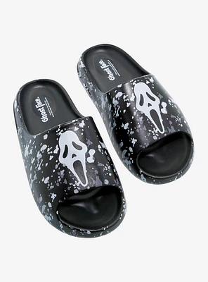 Scream Ghost Face Splatter Slide Sandals