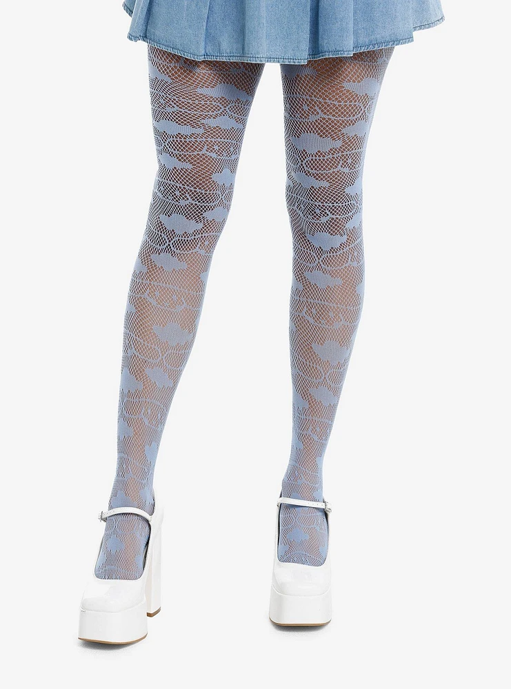 Blue Cinnamoroll Clouds Fishnet Tights