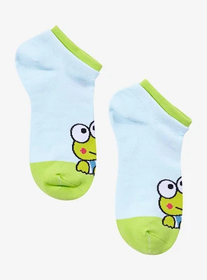 Keroppi Sitting Double Cuff No-Show Socks