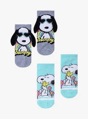 Peanuts Snoopy & Woodstock 3D Ears No-Show Socks