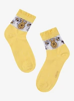 Disney Winnie The Pooh Bee Mesh Panel Ankle Socks
