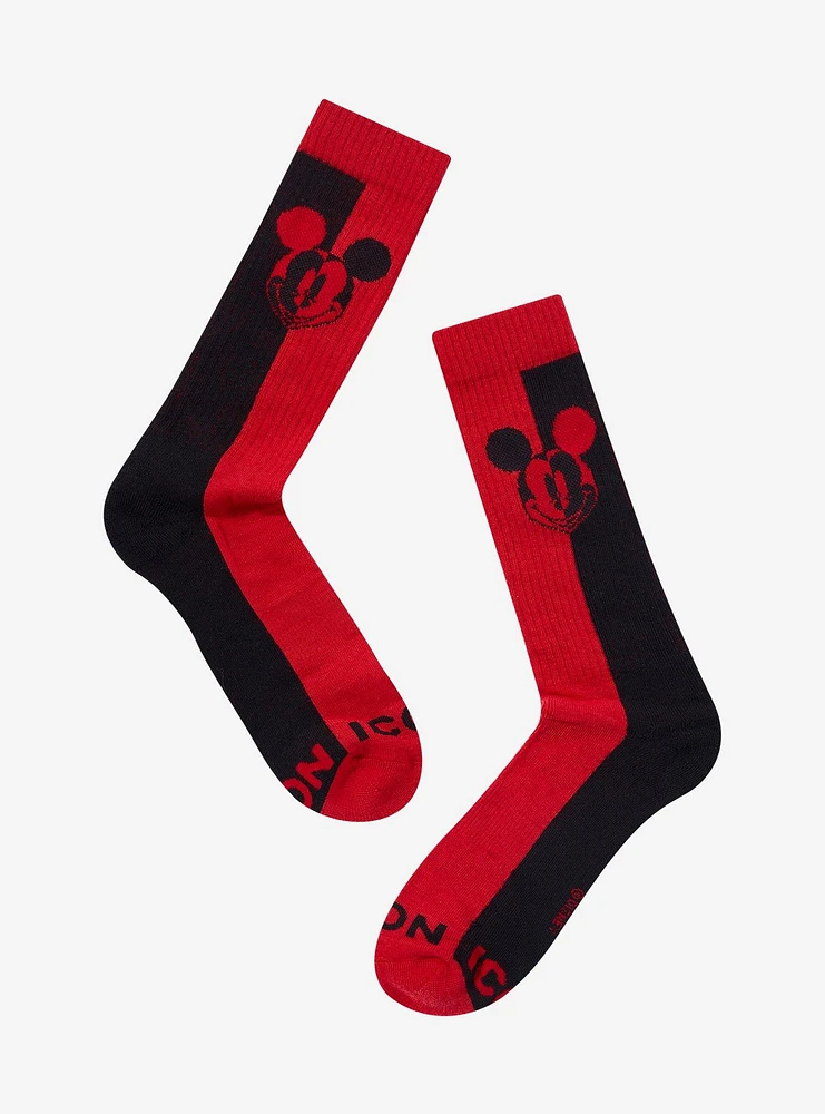 Disney Mickey Mouse Icon Split Crew Socks