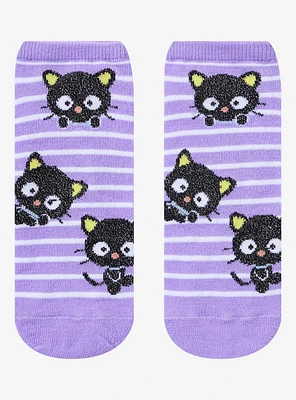 Chococat Glitter Stripes No-Show Socks