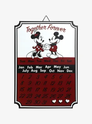 Disney Mickey & Minnie Together Forever Metal Calendar