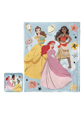 Disney Princess Be Bold Silk Touch Throw With Cloud Pillow