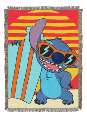 Disney Lilo And Stitch Hang Ten Tapestry Throw