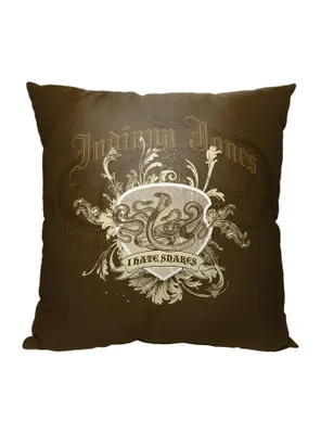 Disney Indiana Jones I Hate Snakes Decorative Pillow